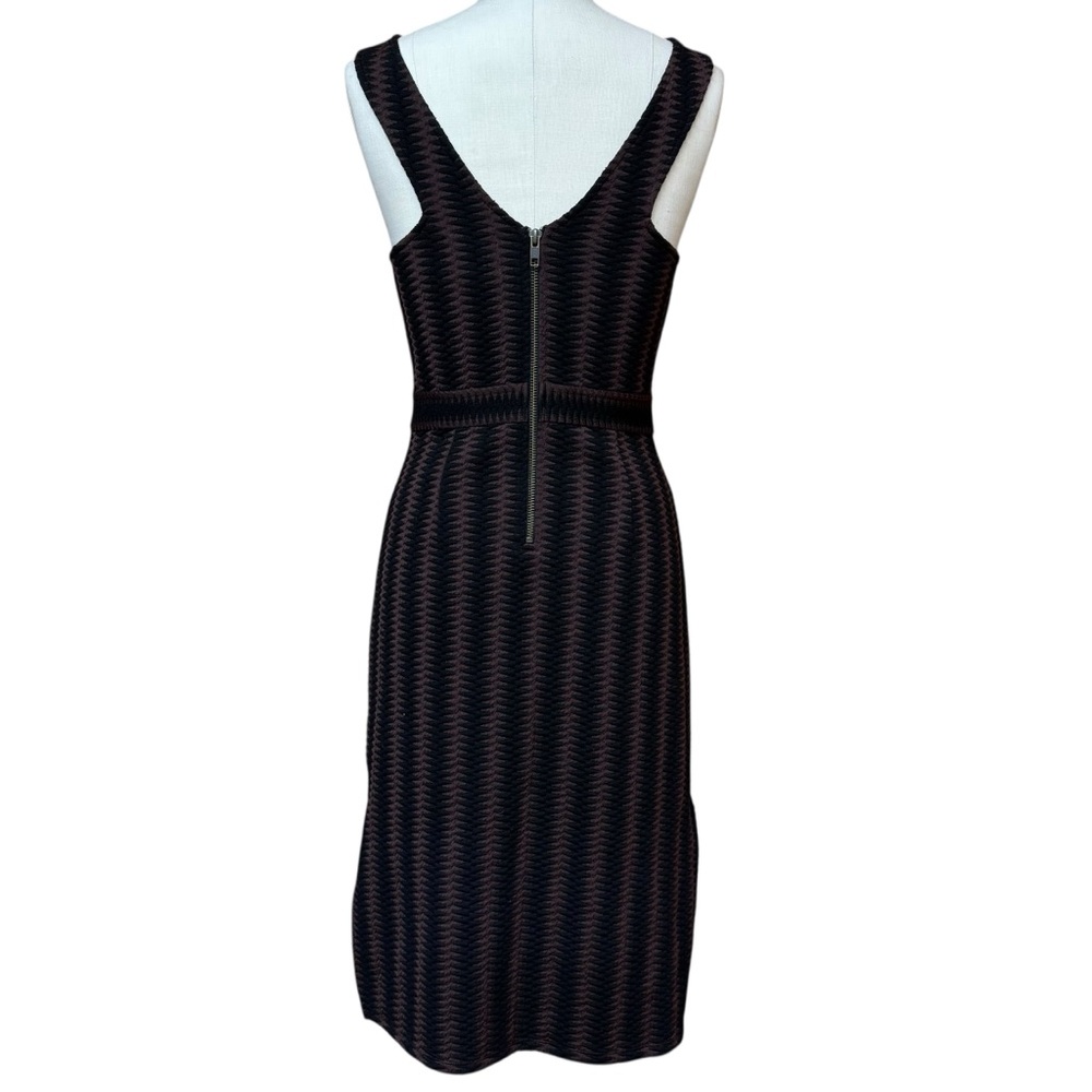Anthropologie Maeve Meridian Sheath Midi Dress Size S Brown Knit Bodycon Preppy - Picture 3 of 14